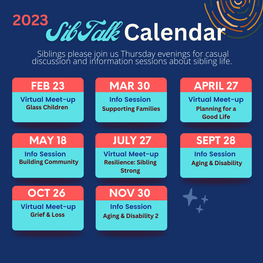 2023 Sibs Talk Calendar